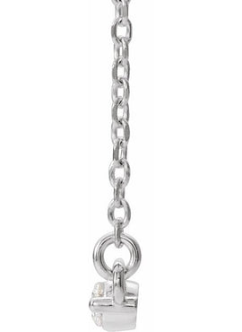 14K White Gold 1/4 CTW Natural Diamond Bar 16