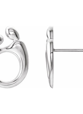 Sterling Silver Mother and Child® Right Earring