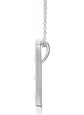 14K Rose Gold Vintage-Inspired Vertical Bar Pendant