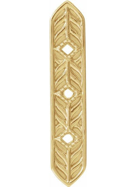 14K Rose Gold Vintage-Inspired Vertical Bar Pendant