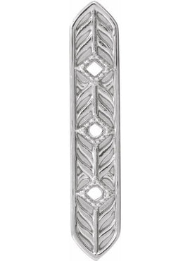 14K Rose Gold Vintage-Inspired Vertical Bar Pendant