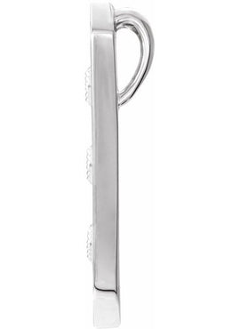 14K Rose Gold Vintage-Inspired Vertical Bar Pendant