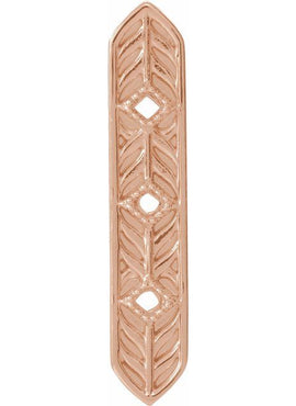 14K Rose Gold Vintage-Inspired Vertical Bar Pendant