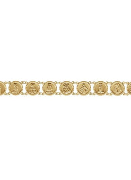 10K Yellow Gold Traditional Saints 7 1/2