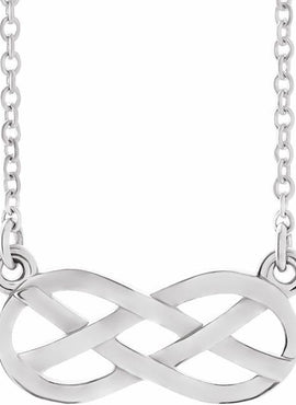 14K White Gold Infinity-Inspired 18