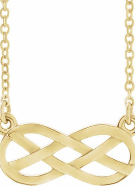 14K White Gold Infinity-Inspired 18