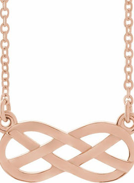 14K White Gold Infinity-Inspired 18