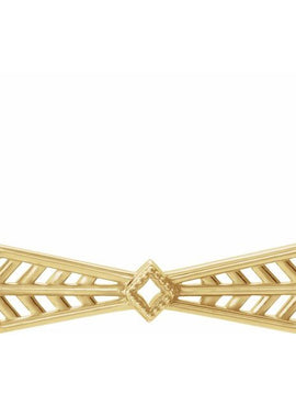 14K White Gold Vintage-Inspired Bar 16