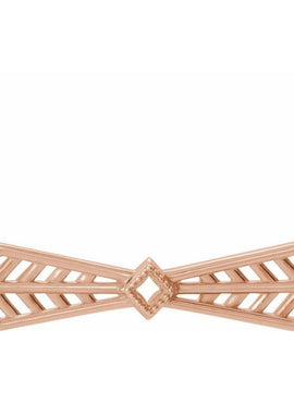 14K White Gold Vintage-Inspired Bar 16