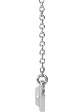 14K White Gold Vintage-Inspired Bar 16