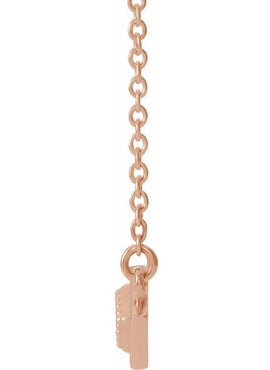 14K White Gold Vintage-Inspired Bar 16