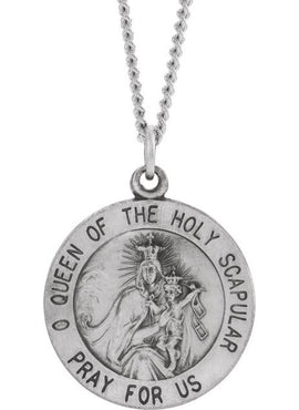 14K Yellow Gold 22 mm Round Scapular Medal