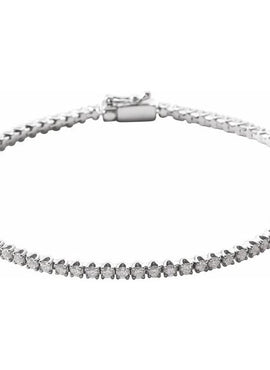 14K White Gold 2 CTW Natural Diamond Line 7