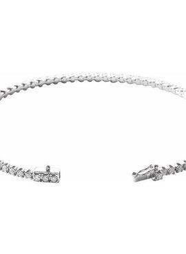 14K White Gold 2 CTW Natural Diamond Line 7
