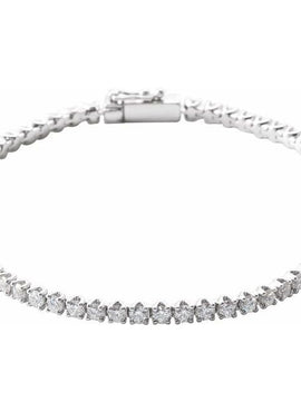 14K White Gold 2 CTW Natural Diamond Line 7