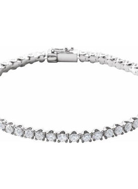 14K White Gold 2 CTW Natural Diamond Line 7