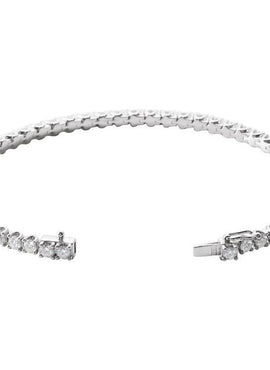 14K White Gold 2 CTW Natural Diamond Line 7