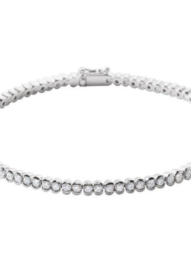 14K White Gold 1 CTW Natural Diamond Line 7