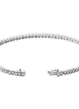 14K White Gold 1 CTW Natural Diamond Line 7