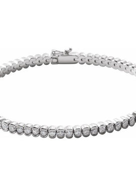 14K White Gold 1 CTW Natural Diamond Line 7