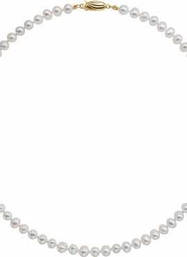 14K Yellow Gold Panache® Cultured White Freshwater Pearl 16