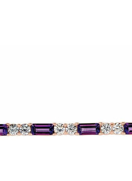 14K White Gold Natural Blue Sapphire & 1/6 CTW Natural Diamond Bar 16-18