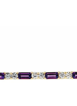 14K White Gold Natural Blue Sapphire & 1/6 CTW Natural Diamond Bar 16-18