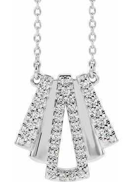 14K White Gold 1/4 CTW Natural Diamond Art Deco 16