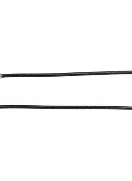 14K Yellow Gold 2 mm Black Leather 20