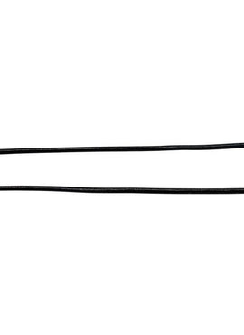 14K Yellow Gold 2 mm Black Leather 20
