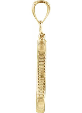14K Yellow Gold Coin Frame Bezel Pendant Mounting for 22x1.8 mm Coin