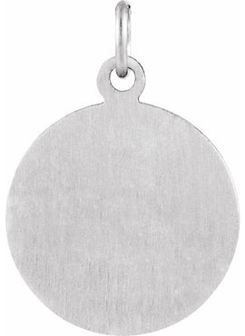 Sterling Silver 18 mm Round St. Luke Medal 18