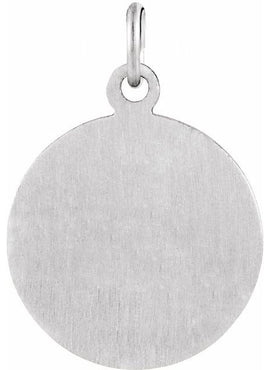 Sterling Silver 18 mm Round St. Luke Medal 18