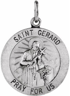 Sterling Silver 15 mm St. Gerard Medal