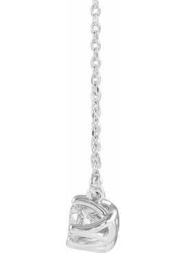 14K White Gold 1 1/5 CTW Natural Diamond Three-Stone Curved Bar 16