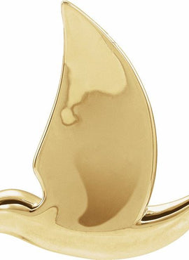 14K White Gold Holy Spirit Dove Pendant