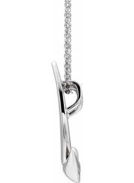 14K White Gold Holy Spirit Dove Pendant