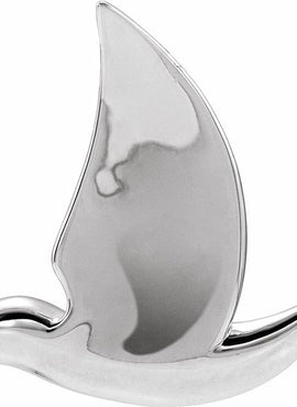 14K White Gold Holy Spirit Dove Pendant