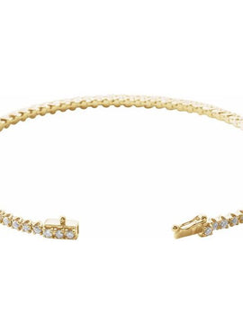 14K White Gold 2 CTW Natural Diamond Line 7