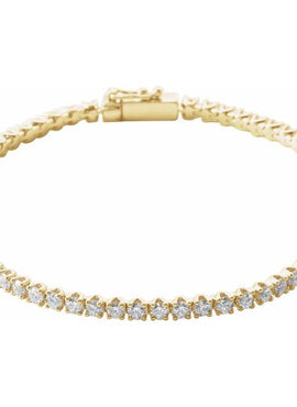 14K White Gold 2 CTW Natural Diamond Line 7