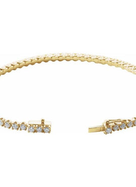 14K White Gold 2 CTW Natural Diamond Line 7
