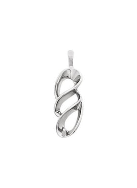 14K White Gold Freeform Pendant