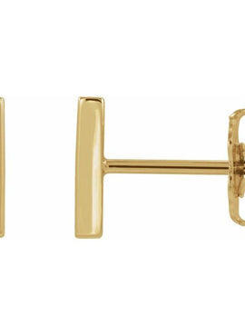 14K White Gold 3/4 CTW Natural Diamond Bar Earrings