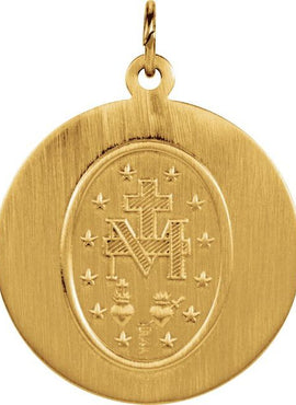 Sterling Silver 12 mm Miraculous Medal 18