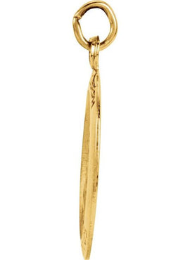 14K Yellow Gold 23.5x16 mm St. Joseph Medal