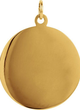 14K Yellow Gold 15 mm Round St. Joseph Medal