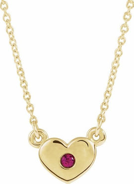 14K White Gold .03 CTW Natural Diamond Heart 16