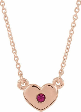 14K White Gold .03 CTW Natural Diamond Heart 16