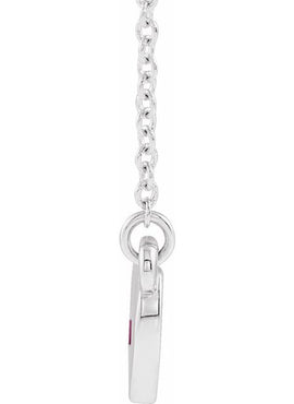 14K White Gold .03 CTW Natural Diamond Heart 16