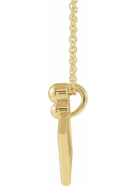 14K White Gold Geometic Pendant